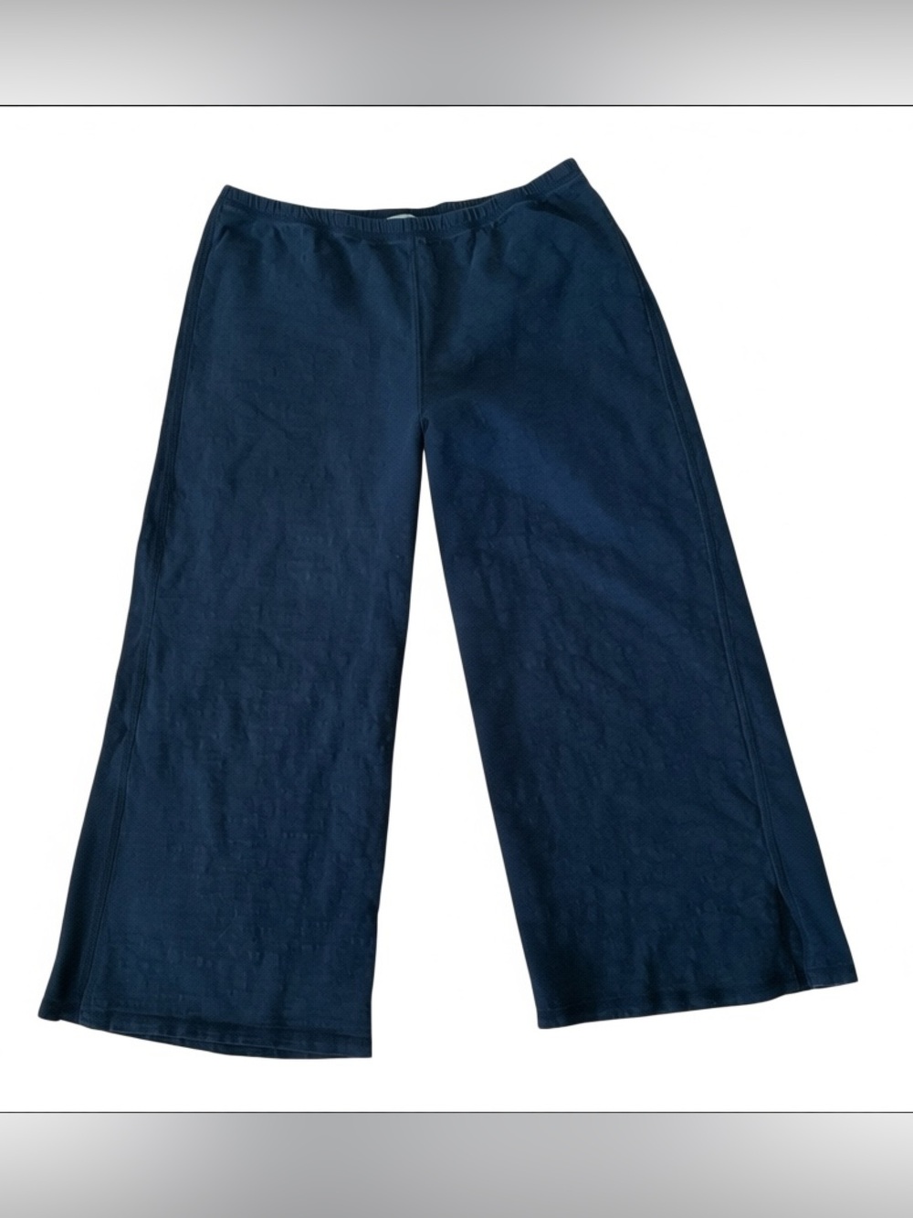 Habitat Black Cotton Wide-Leg Pull-On Cropped Pants